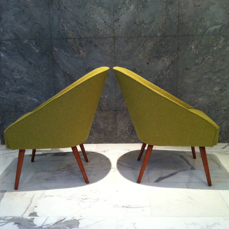 Soviet Pair of armchairs "Shells" - 1970s