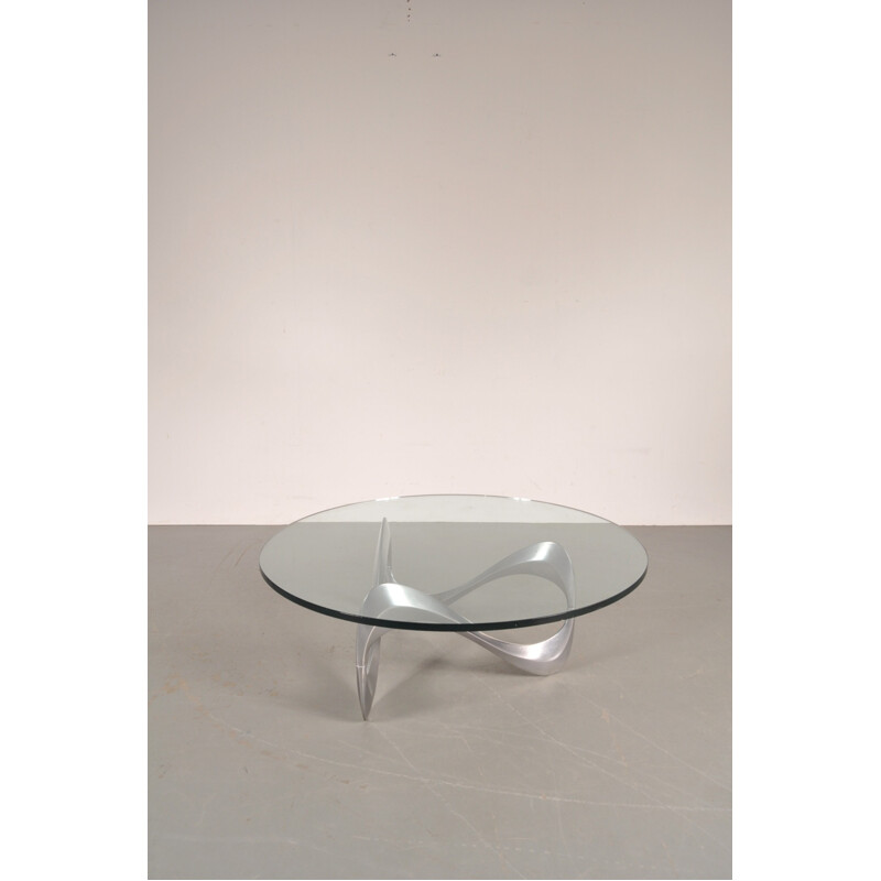 Ronald Schmitt coffee table in glass and metal, Knut HESTERBERG - 1960s