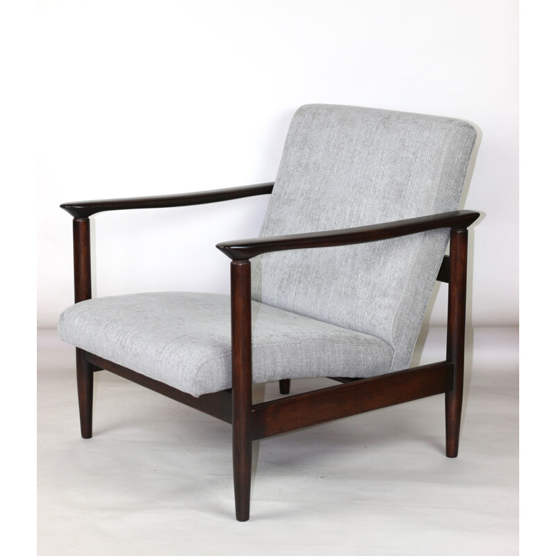 Vintage GFM-142 light grey armchair by Edmund Homa, 1970s