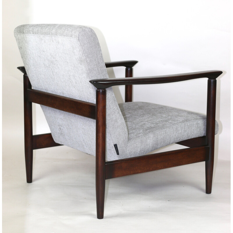 Vintage GFM-142 light grey armchair by Edmund Homa, 1970s