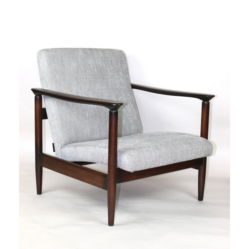 Vintage GFM-142 light grey armchair by Edmund Homa, 1970s