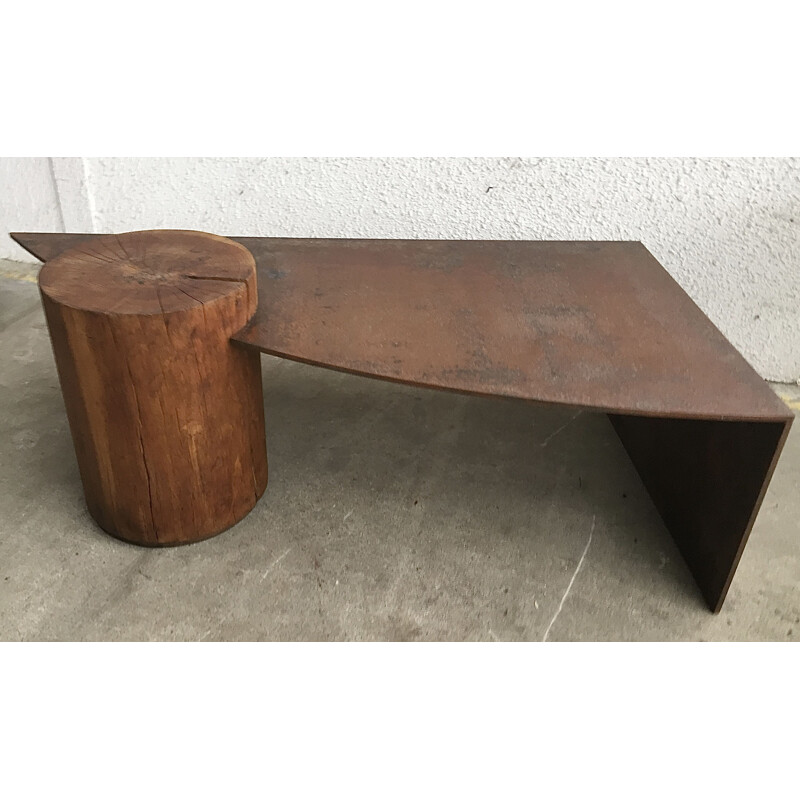 Vintage coffee table in corten steel