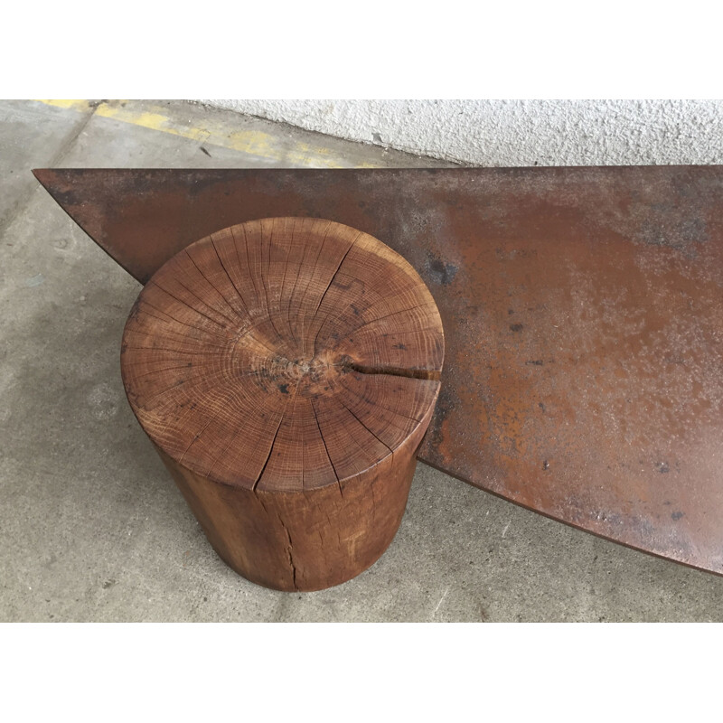 Vintage coffee table in corten steel