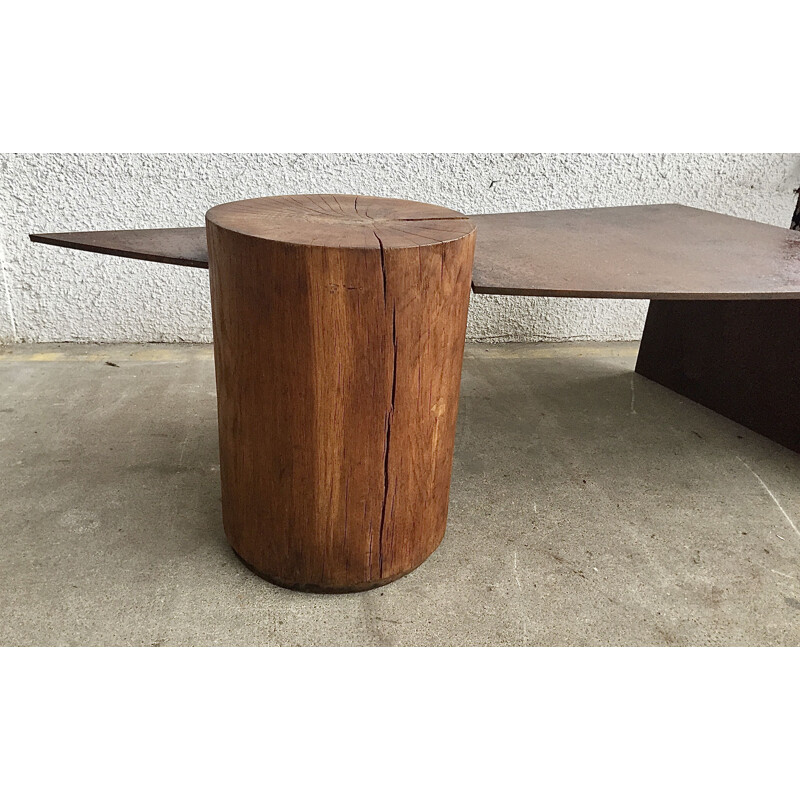 Vintage coffee table in corten steel