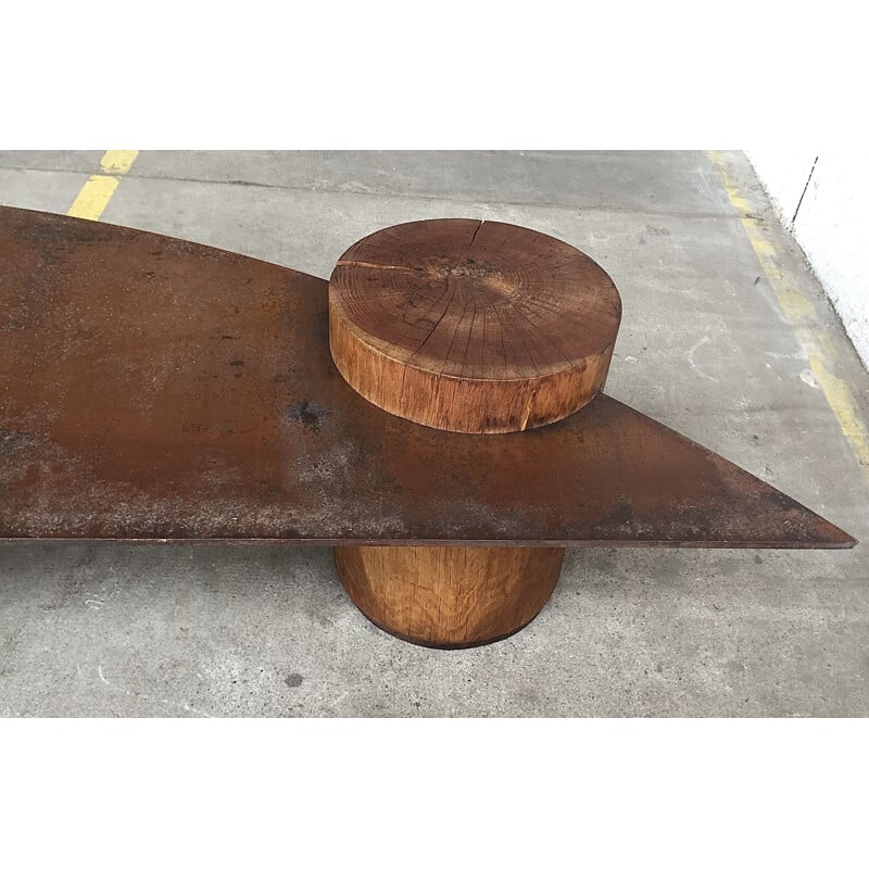 Vintage coffee table in corten steel