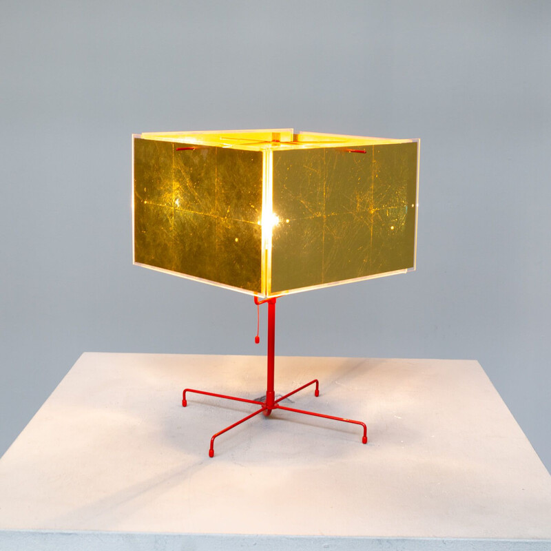 Vintage "24 karat blue" table lamp by Axel Schmid for Ingo Maurer