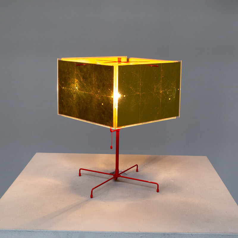 Vintage "24 karat blue" table lamp by Axel Schmid for Ingo Maurer