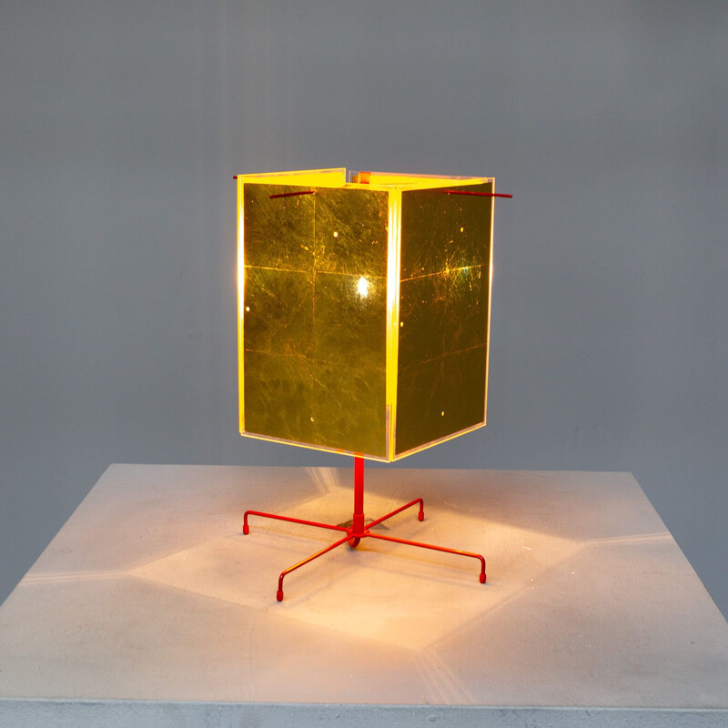 Vintage "24 karat blue" table lamp by Axel Schmid for Ingo Maurer