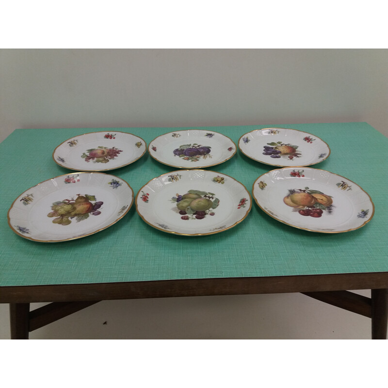 Set van 6 stuks vintage porseleinen borden van Rosenthal, Tsjechië