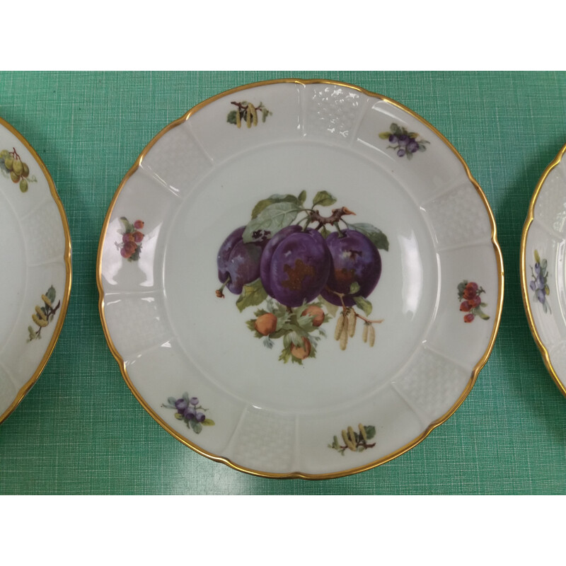 Set of 6 pieces of vintage porcelain plates by Rosenthal, Czech