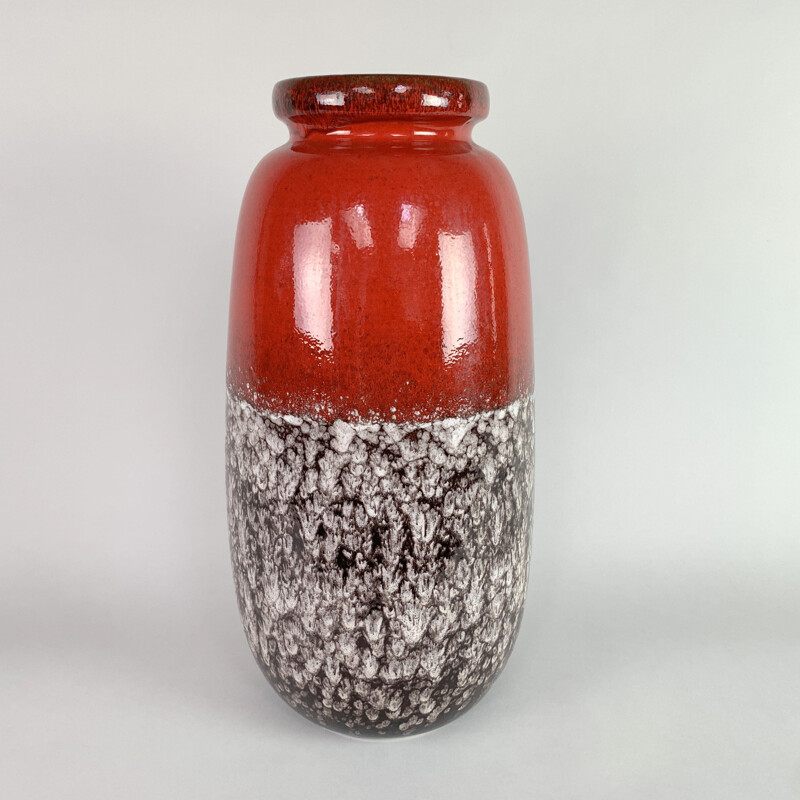 Vintage lava glaze floor vase by Scheurich Keramik, 1970