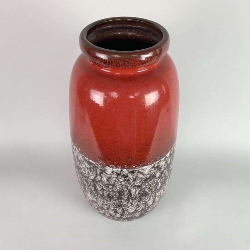 Vase de sol vintage de glaçure de lave par Scheurich Keramik, 1970