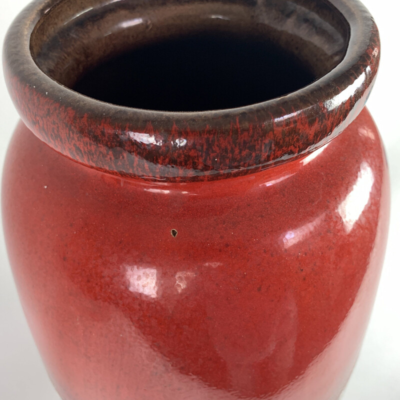 Jarrón de pie vintage de esmalte de lava de Scheurich Keramik, 1970