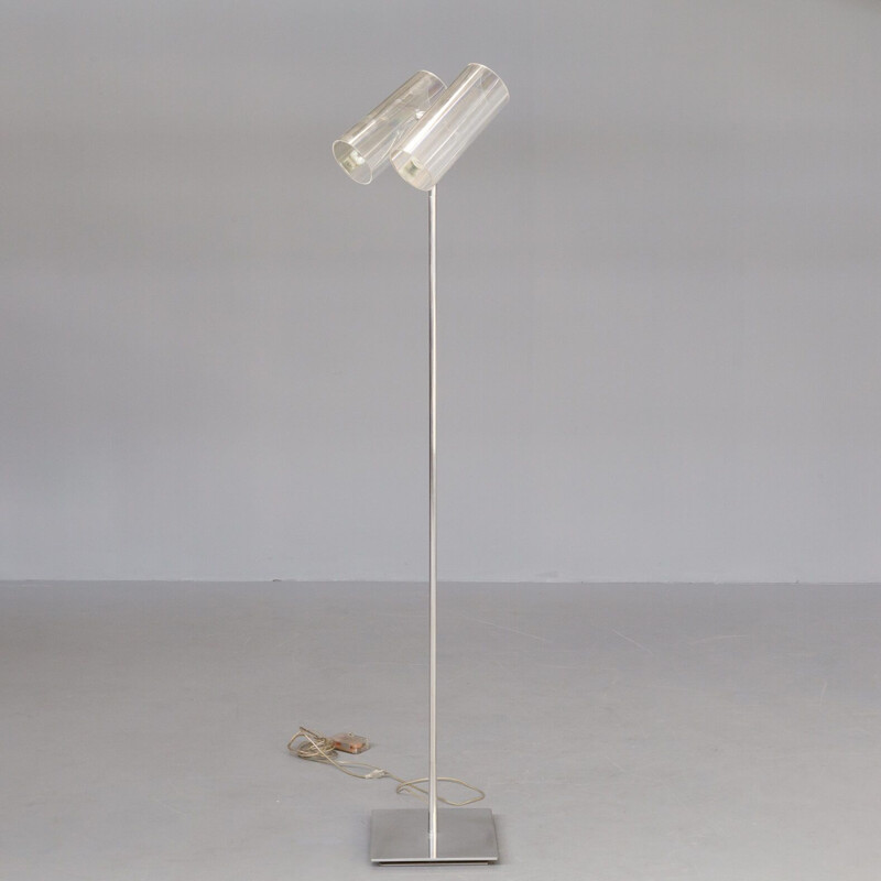 Lámpara de pie "óptica" vintage de Hannes Wettstein para Pallucco Italia