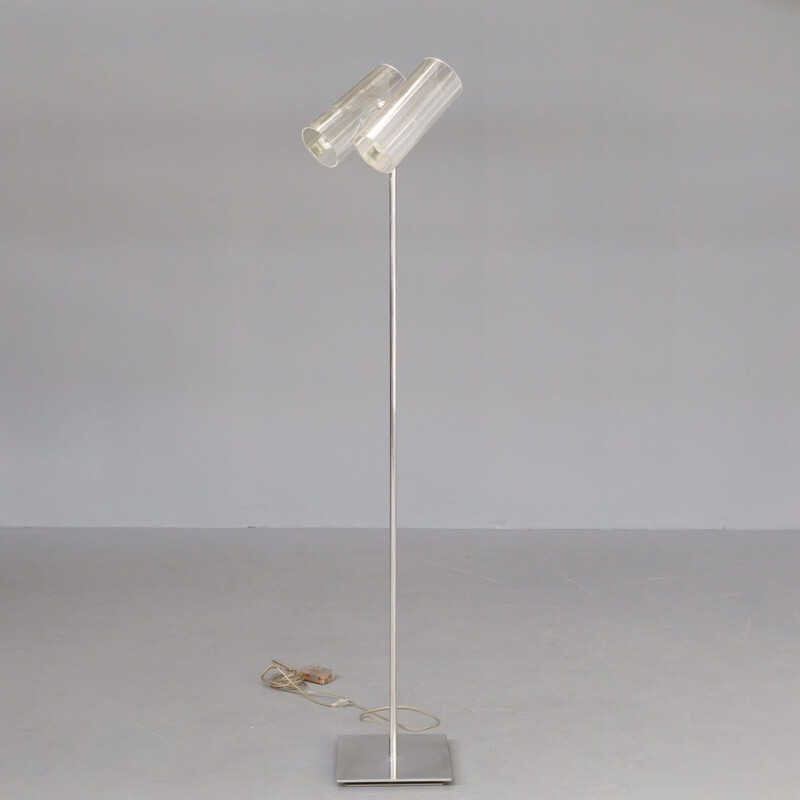 Vintage "optical" floor lamp by Hannes Wettstein for Pallucco Italia