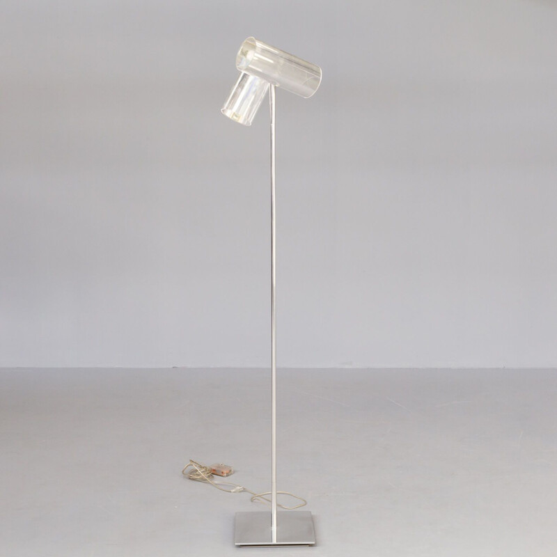 Vintage "optical" floor lamp by Hannes Wettstein for Pallucco Italia