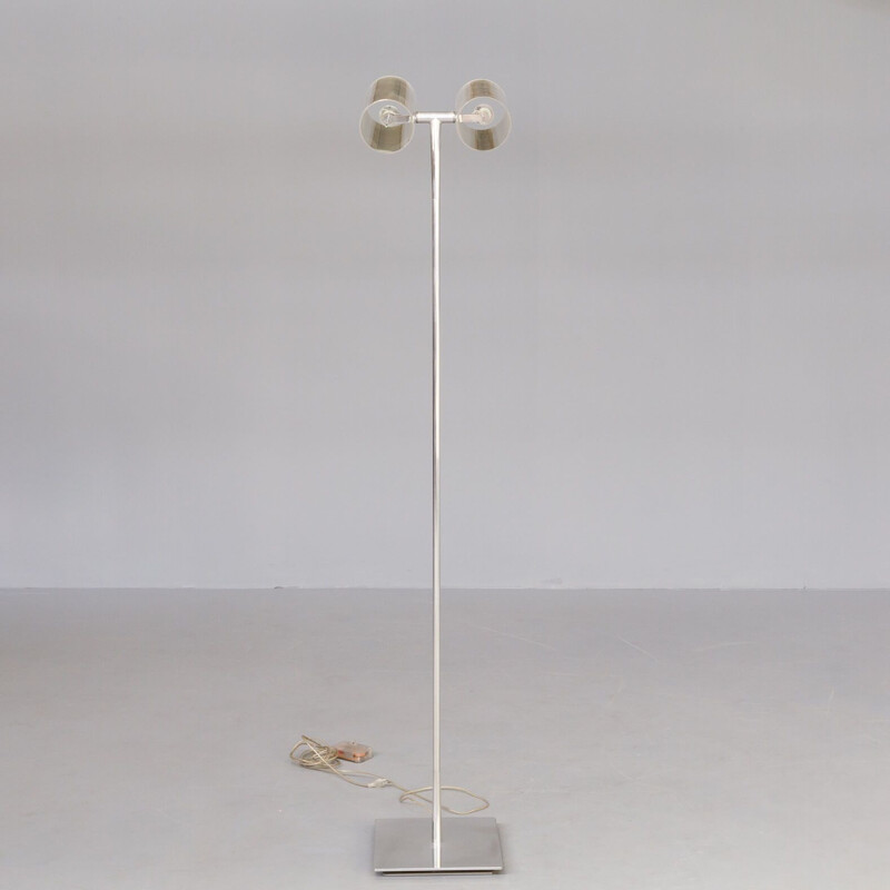 Vintage "optical" floor lamp by Hannes Wettstein for Pallucco Italia