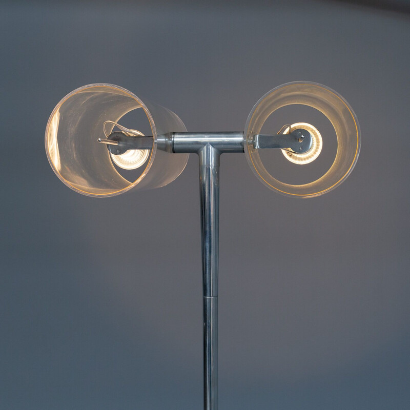 Vintage "optical" floor lamp by Hannes Wettstein for Pallucco Italia