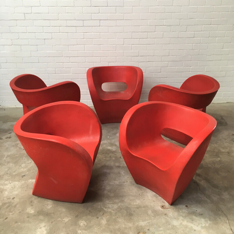 Set of 5 vintage Albert armchairs by Ron Arad Moroso, Italy 2000