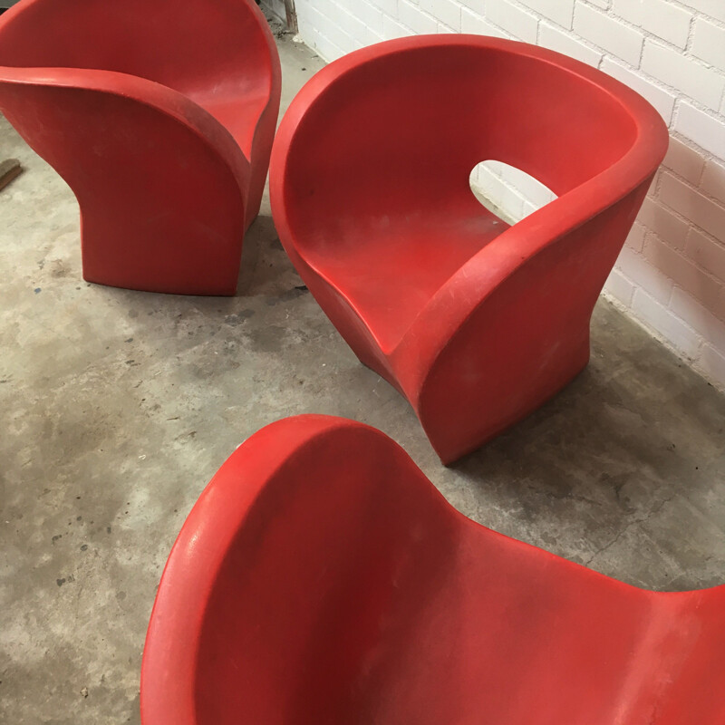 Set of 5 vintage Albert armchairs by Ron Arad Moroso, Italy 2000