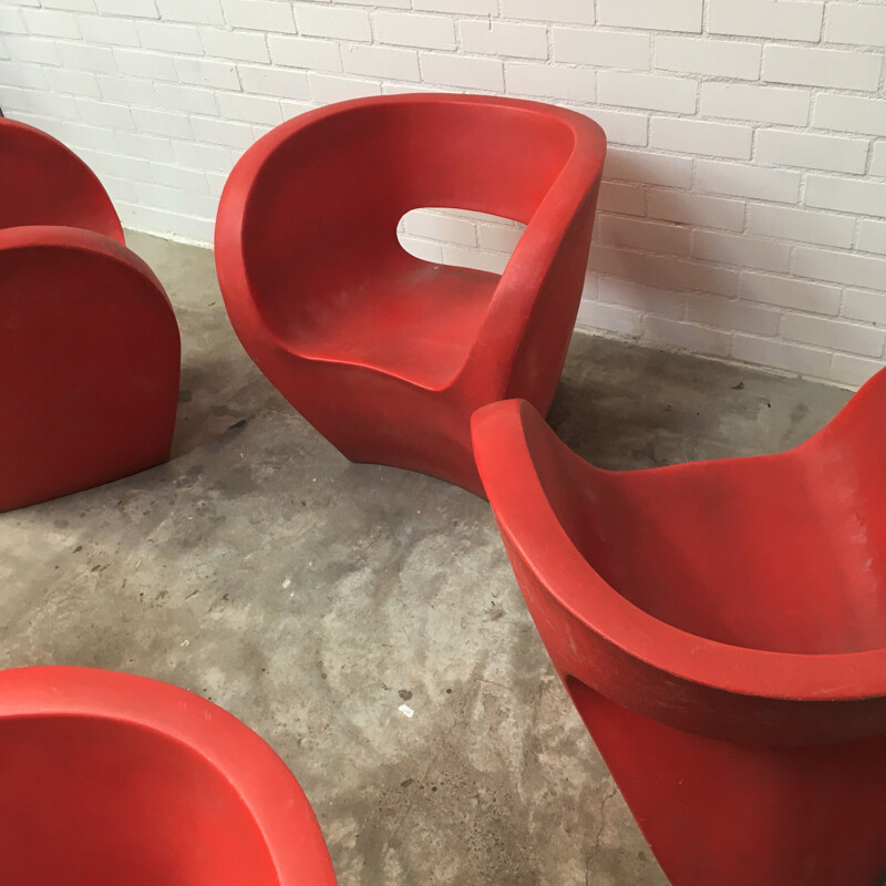 Set of 5 vintage Albert armchairs by Ron Arad Moroso, Italy 2000