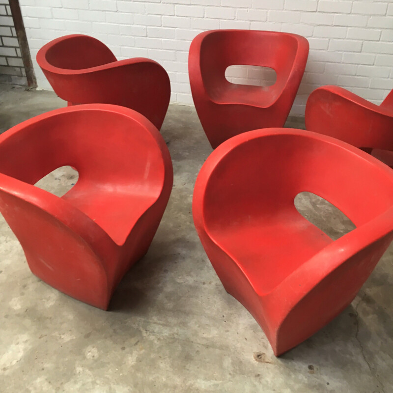 Set of 5 vintage Albert armchairs by Ron Arad Moroso, Italy 2000