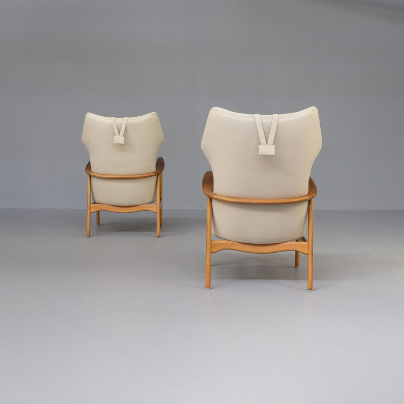 Pair of vintage "Karen" armchairs by Aksel Bender Madsen for Bovenkamp, 1950-1960