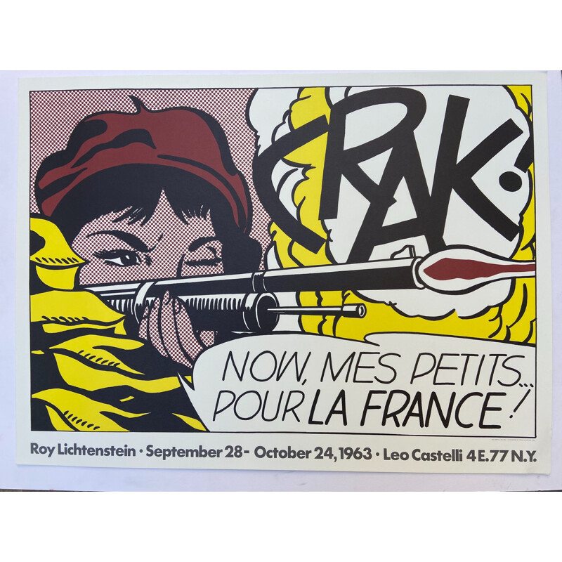 Vintage lithograph Crak by Roy Lichtenstein