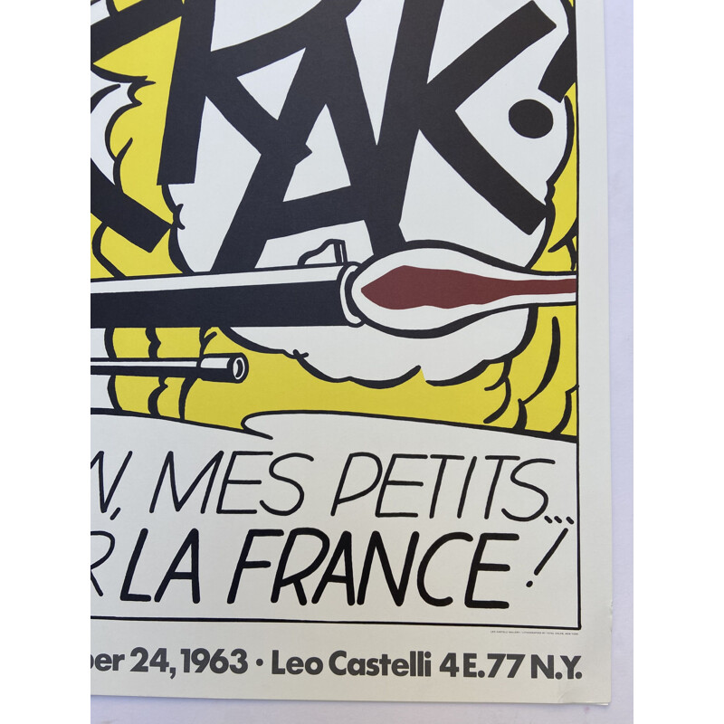 Vintage lithograph Crak by Roy Lichtenstein