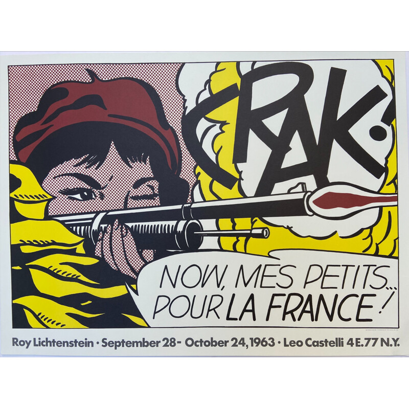 Vintage lithograph Crak by Roy Lichtenstein