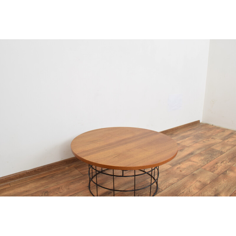 Mid-century Danish teak & metal coffee table, 1970s