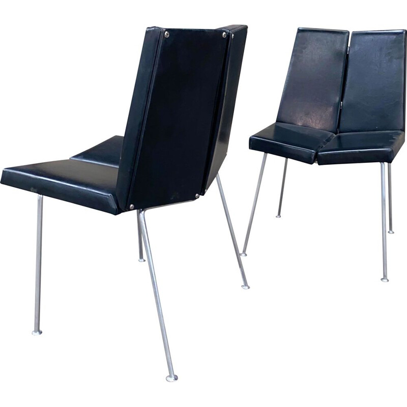 Pair of vintage Facette chairs by Pierre Guariche for Huchers Minvielle, 1960