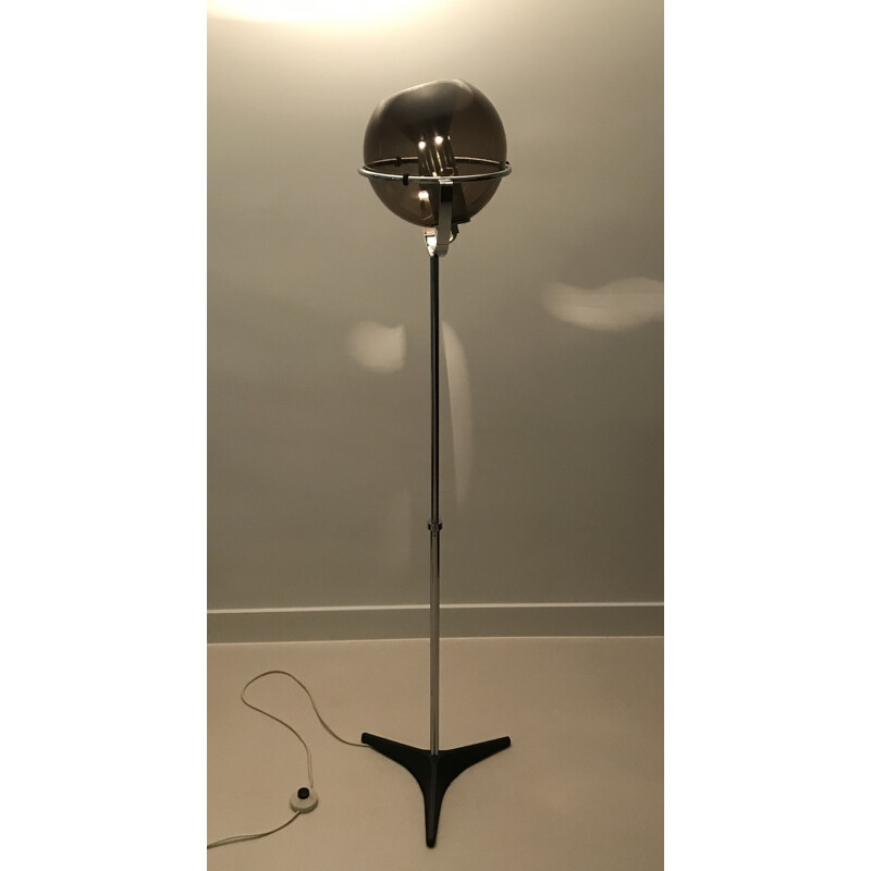 Vintage globe floor lamp "D-2000" by Frank Ligtelijn for Raak, Netherlands 1960