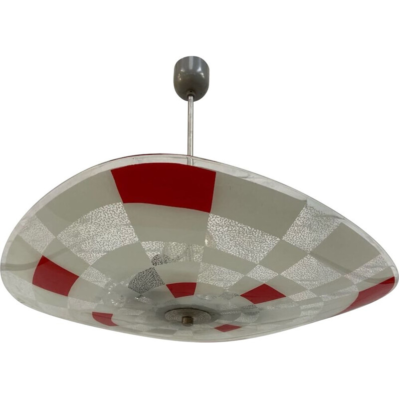 Mid century Brussels plate chandelier, 1960s