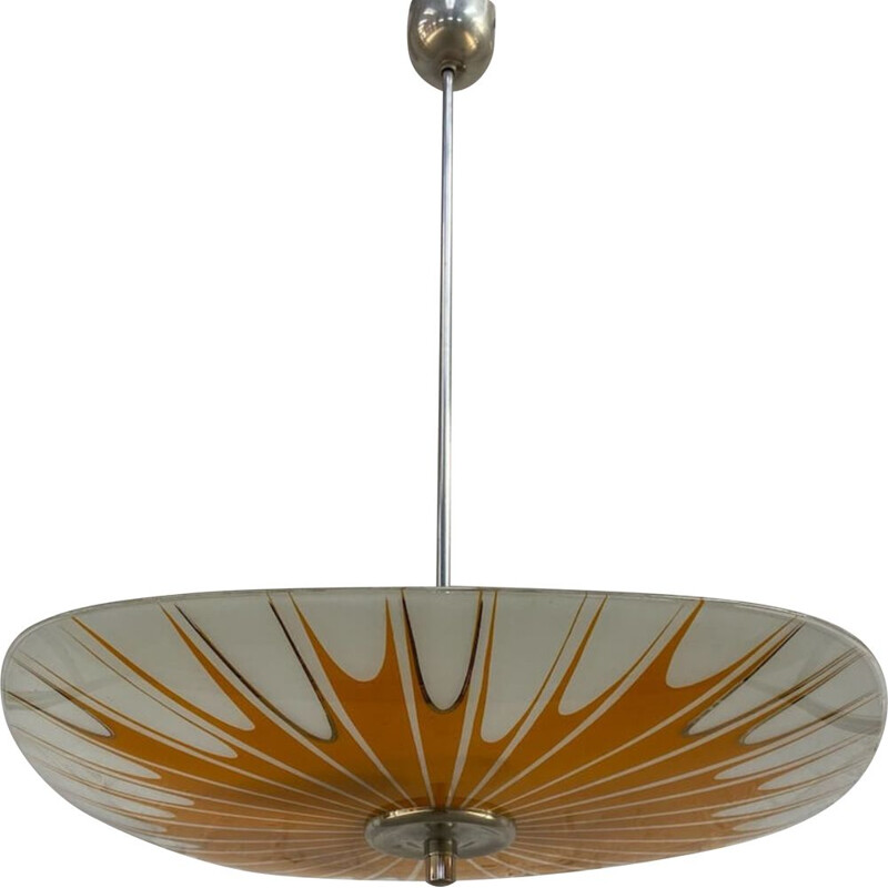 Mid century Brussels plate chandelier, CZ 1960s