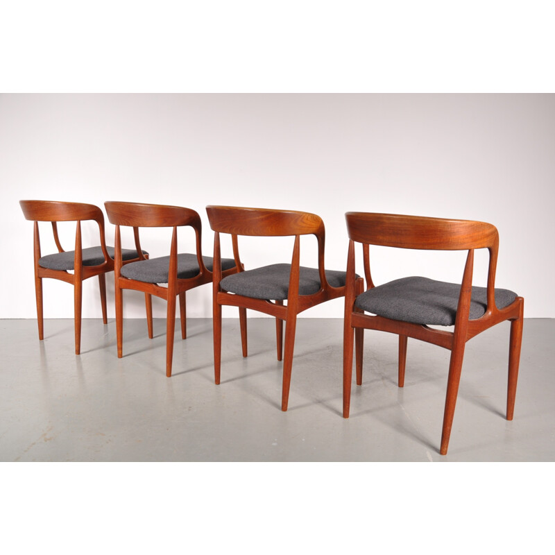 Set of 4 teak dining chairs, Johannes ANDERSEN - 1950s