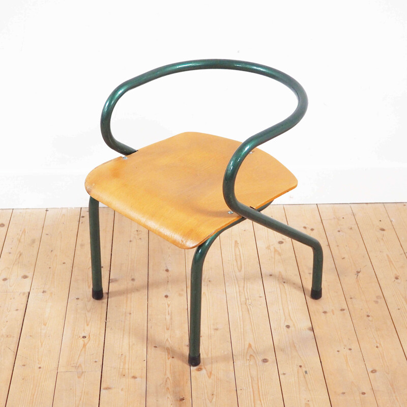 Children's chair in wood, Marcel GASCOIN - 1950s