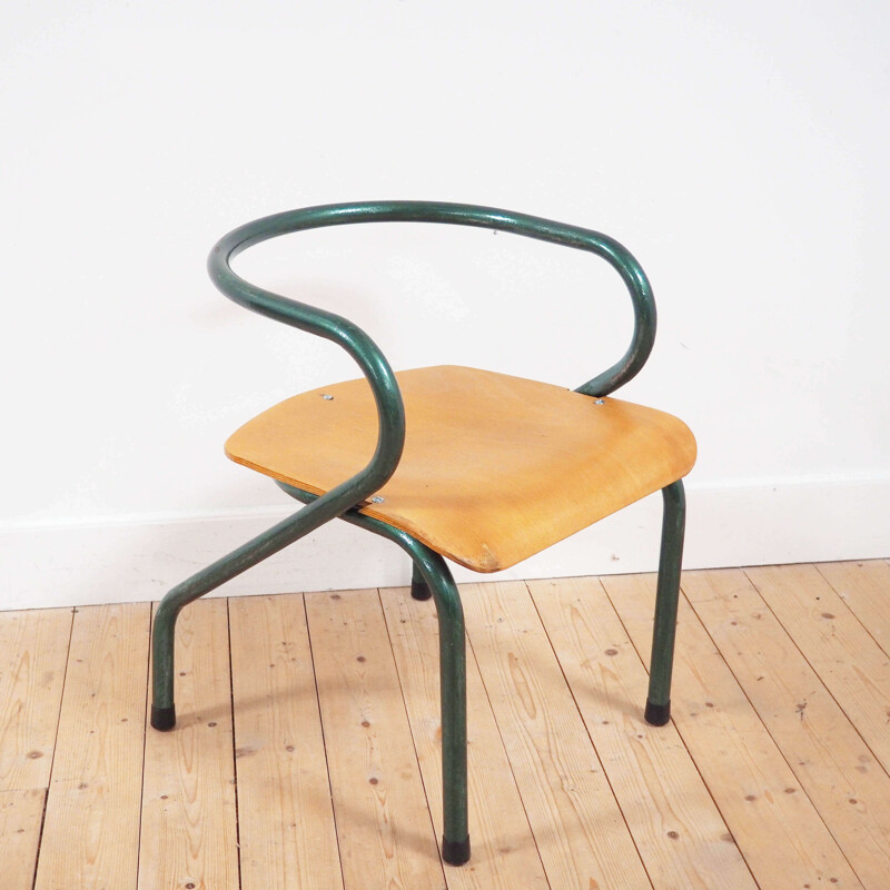 Children's chair in wood, Marcel GASCOIN - 1950s