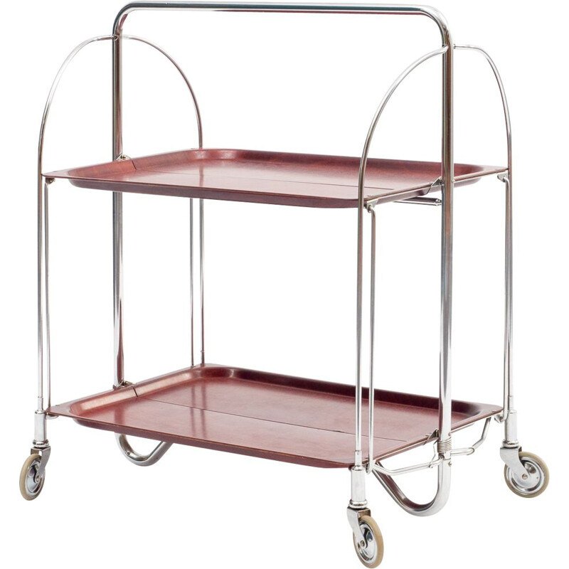 Vintage foldable serving trolley "Dinett", 1960s