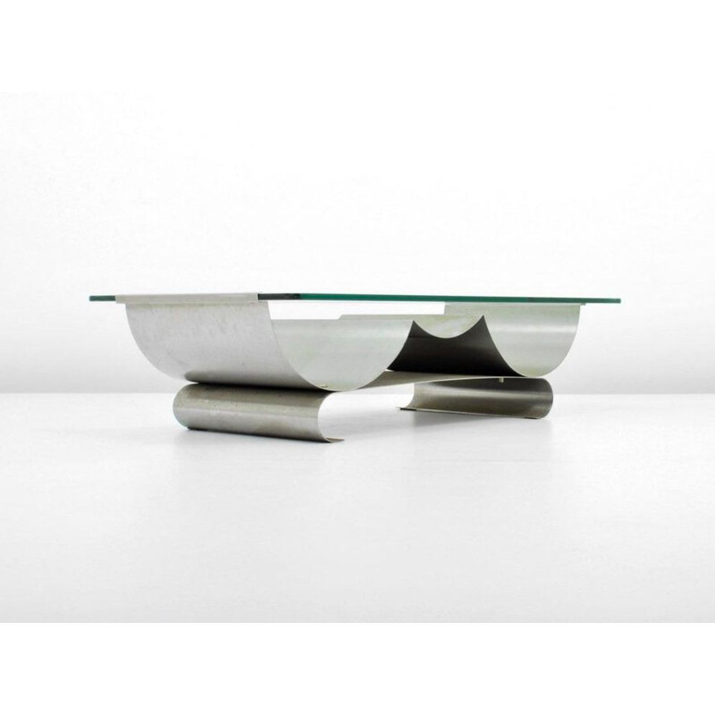 Vintage coffee table by Francois Monnet for Kappa, 1970