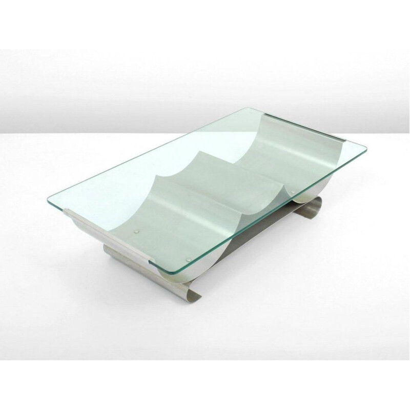 Vintage coffee table by Francois Monnet for Kappa, 1970