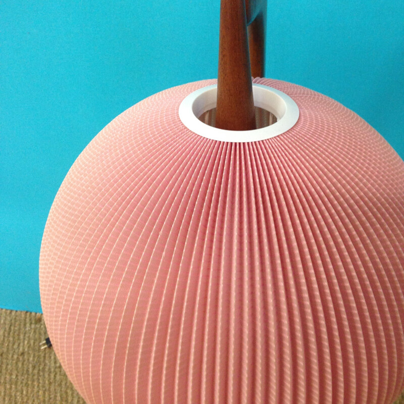 Floor lamp "Praying Mantis" pink, Jean RISPAL - 1950s