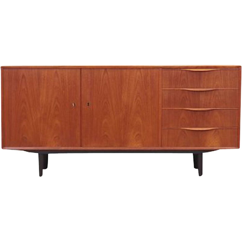 Teak Danish vintage sideboard by Erling Torvits, 1970s