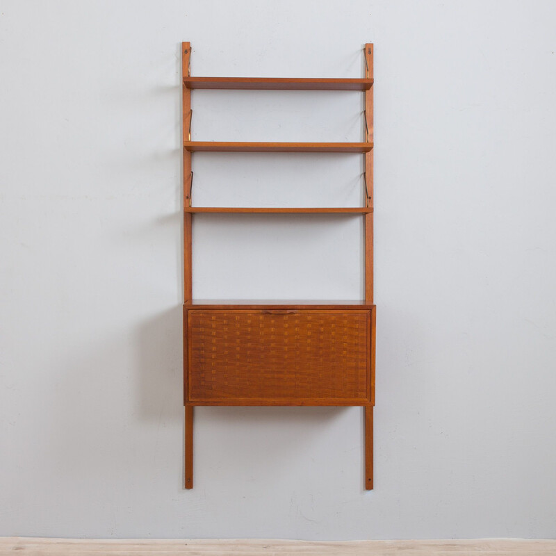 Vintage wall unit in teak with secretary by Poul Cadovius, Denmark 1960