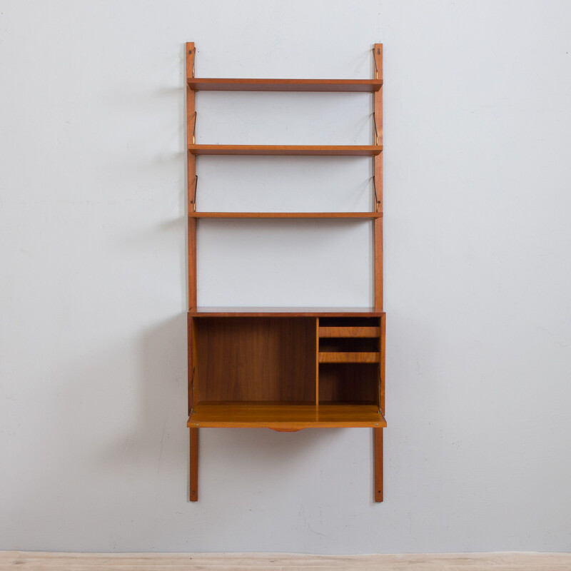 Vintage wall unit in teak with secretary by Poul Cadovius, Denmark 1960