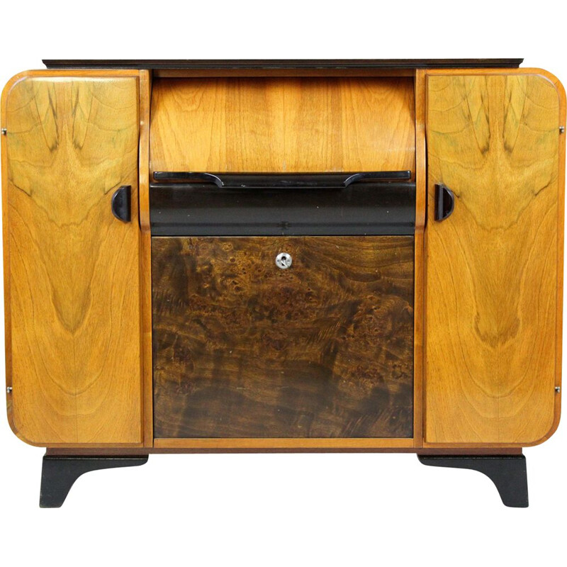 Vintage record player cabinet by J. Halabala for Supraphon, 1958