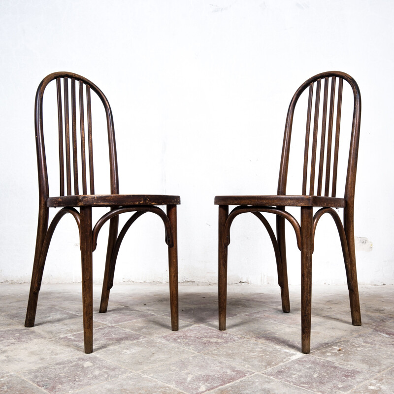 Pair of vintage bentwood chairs by Josef Hoffman for Thonet, 1930s