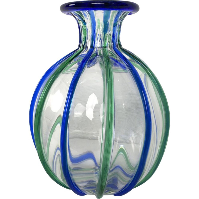 Vintage Murano glass vase by Archimede Seguso for Seguso, Italy 1970s