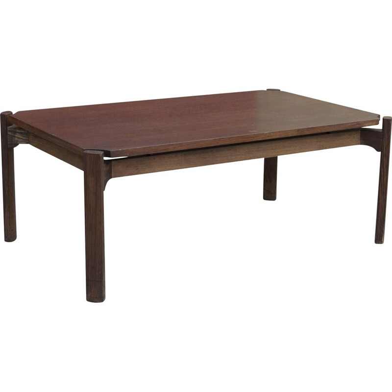 Vintage teak wood coffee table by Osvaldo Borsani, Italy 1970