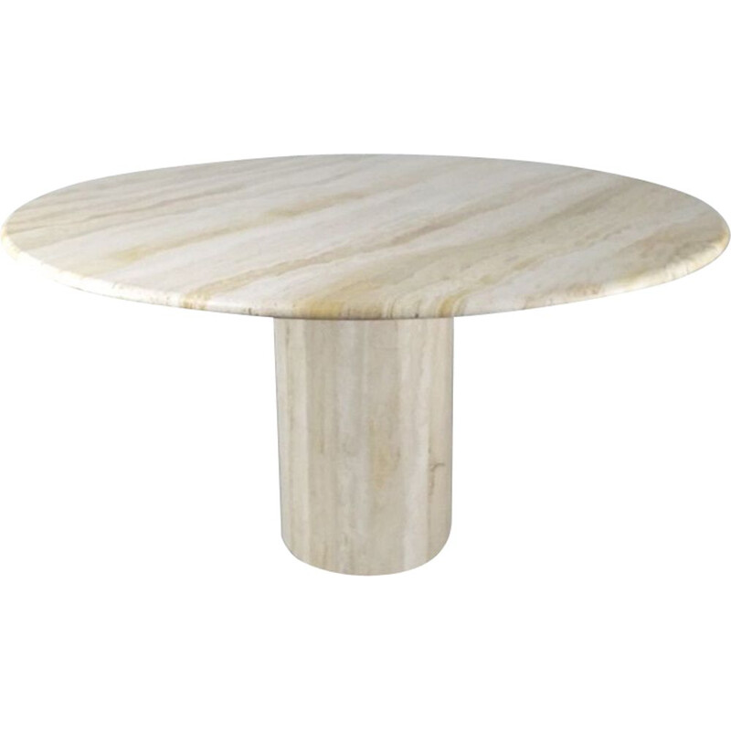 Vintage travertine table by Jean-Charles for Roche Bobois, 1970